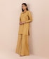 Women's Pret Fancy Jacquard Yellow Dyed A line Shirt